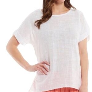 Women's Pink Linen Top